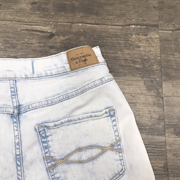 Abercrombie & Fitch Shorts Women‎ Size 8 Denim W29 Acid Wash - Picture 6 of 9